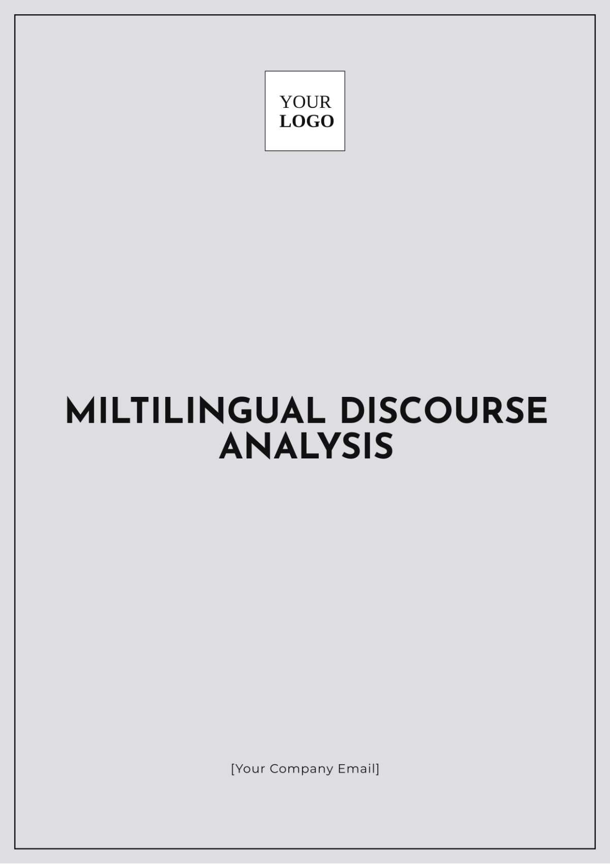 Multilingual Discourse Analysis Template - Edit Online & Download