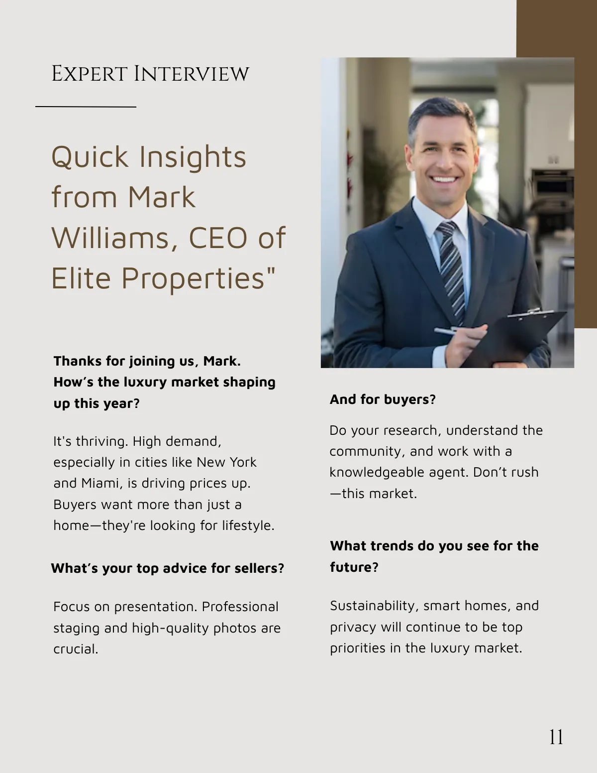 Free Basic Real Estate Magazine Template to Edit Online