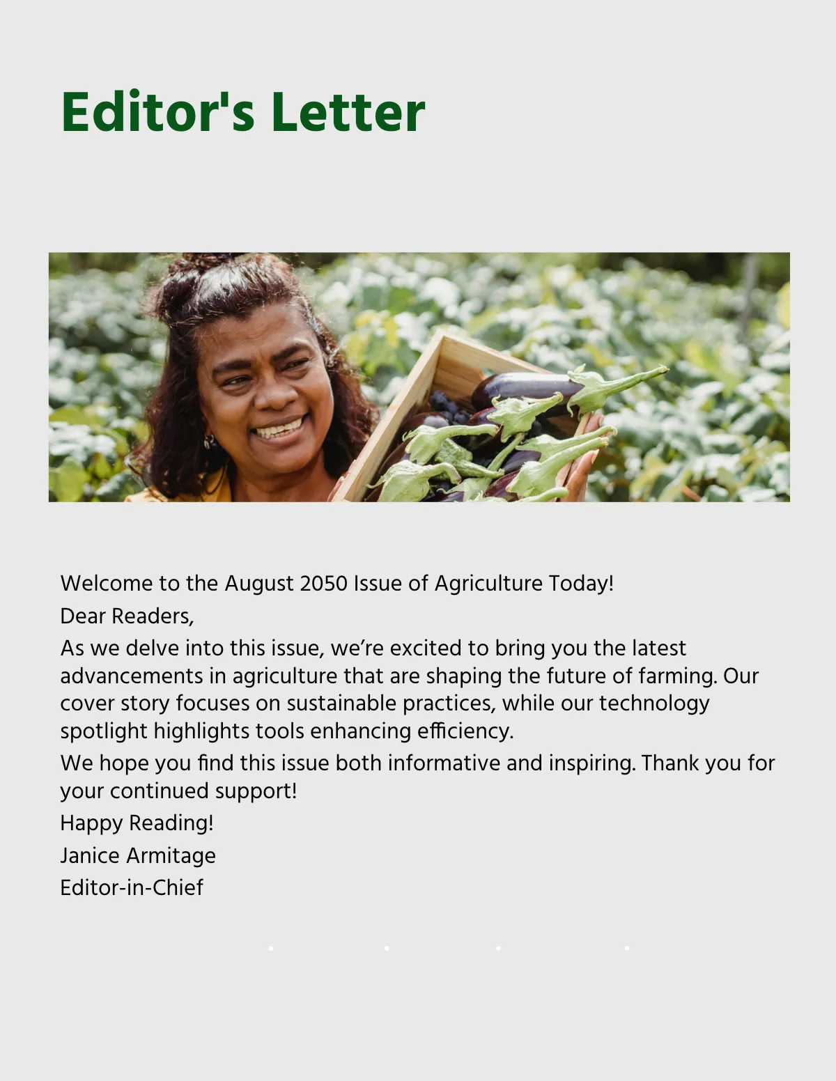 Free Printable Agriculture Magazine Template to Edit Online