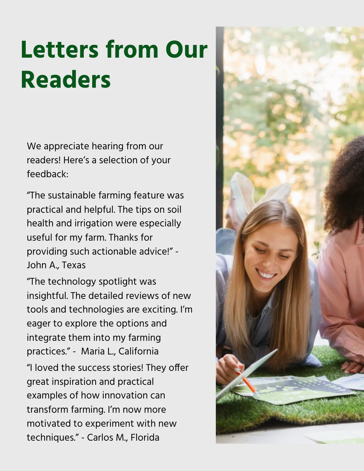 Free Printable Agriculture Magazine Template to Edit Online