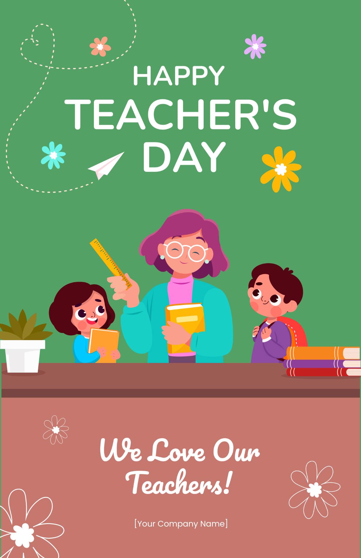 Teacher's Day Poster for Kids Template - Edit Online & Download