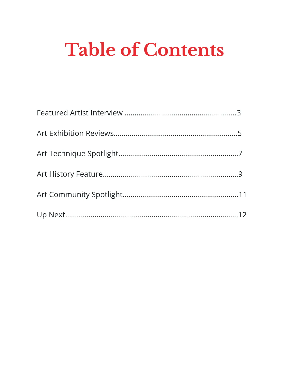 Free Art Magazine Template to Edit Online