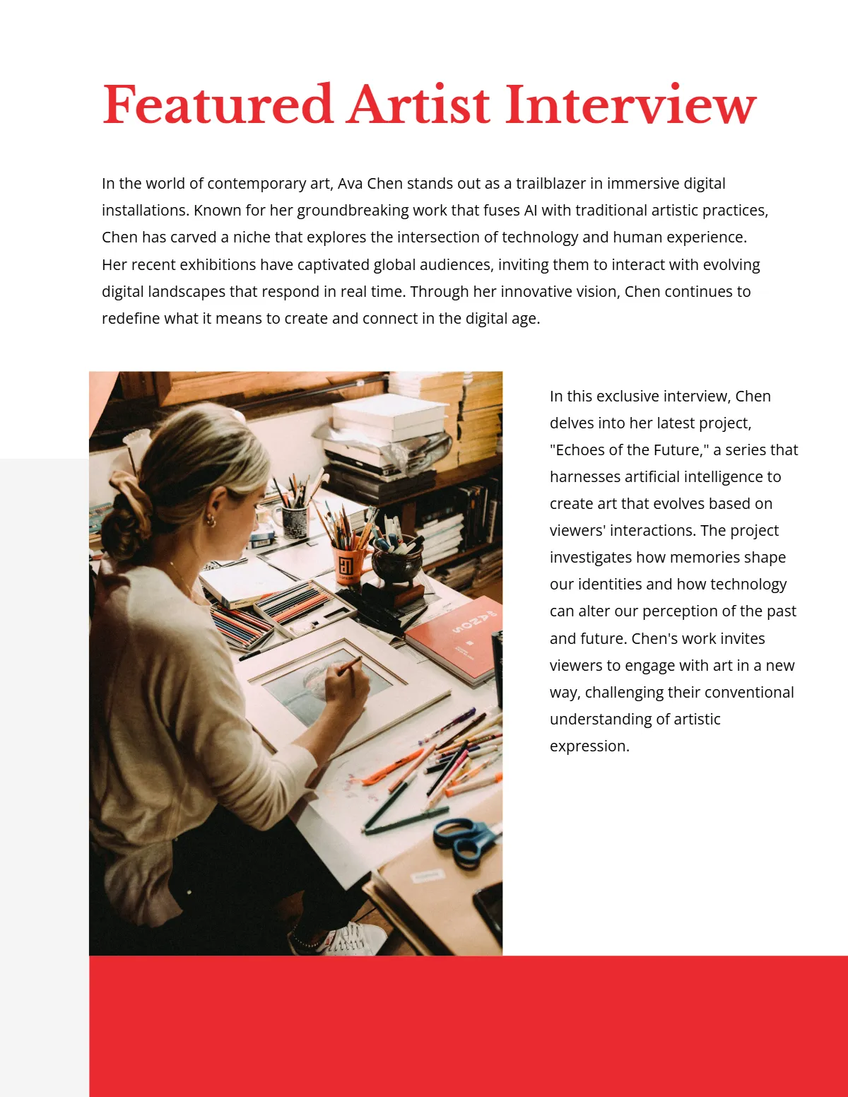 Free Art Magazine Template to Edit Online