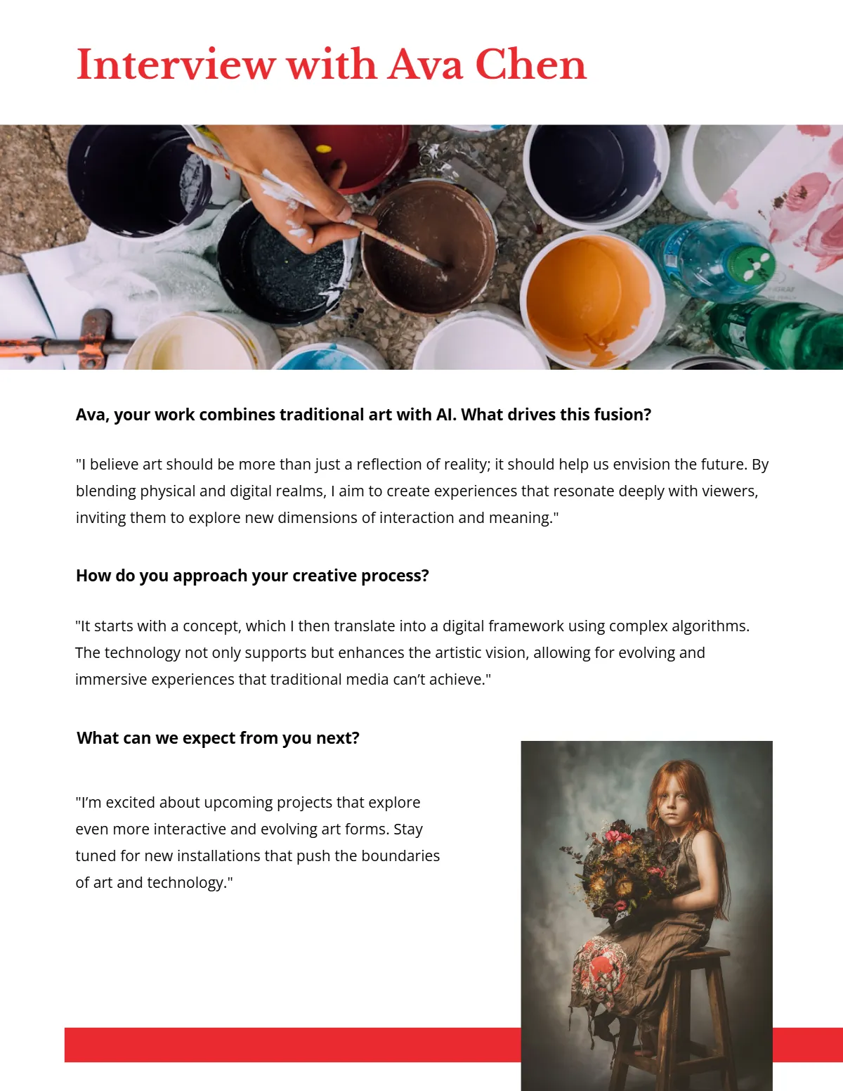 Free Art Magazine Template to Edit Online