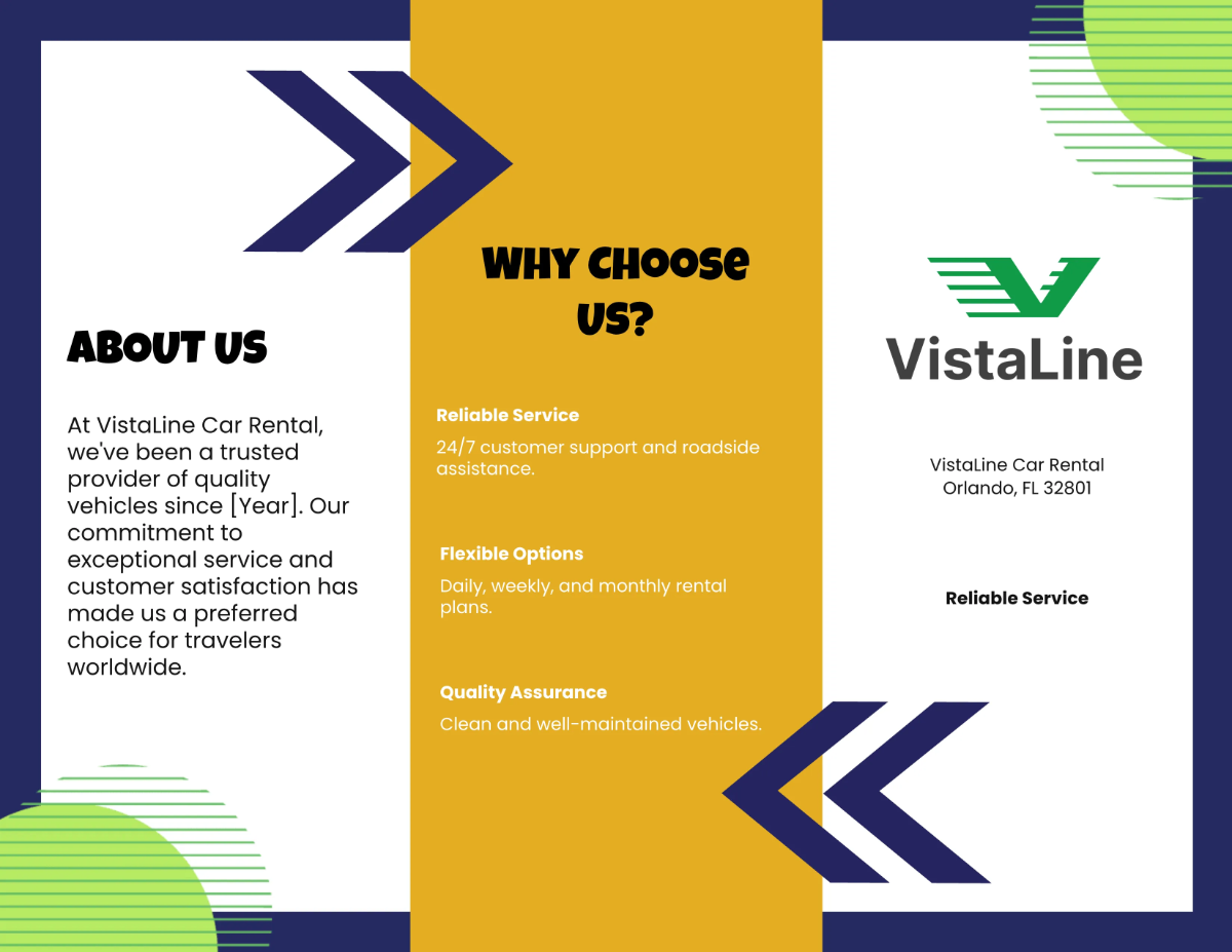 Free Car Rental Agency Brochure Template to Edit Online
