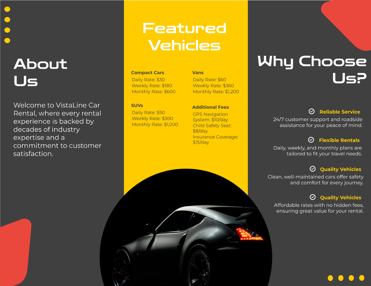 Car Rental Sales Brochure