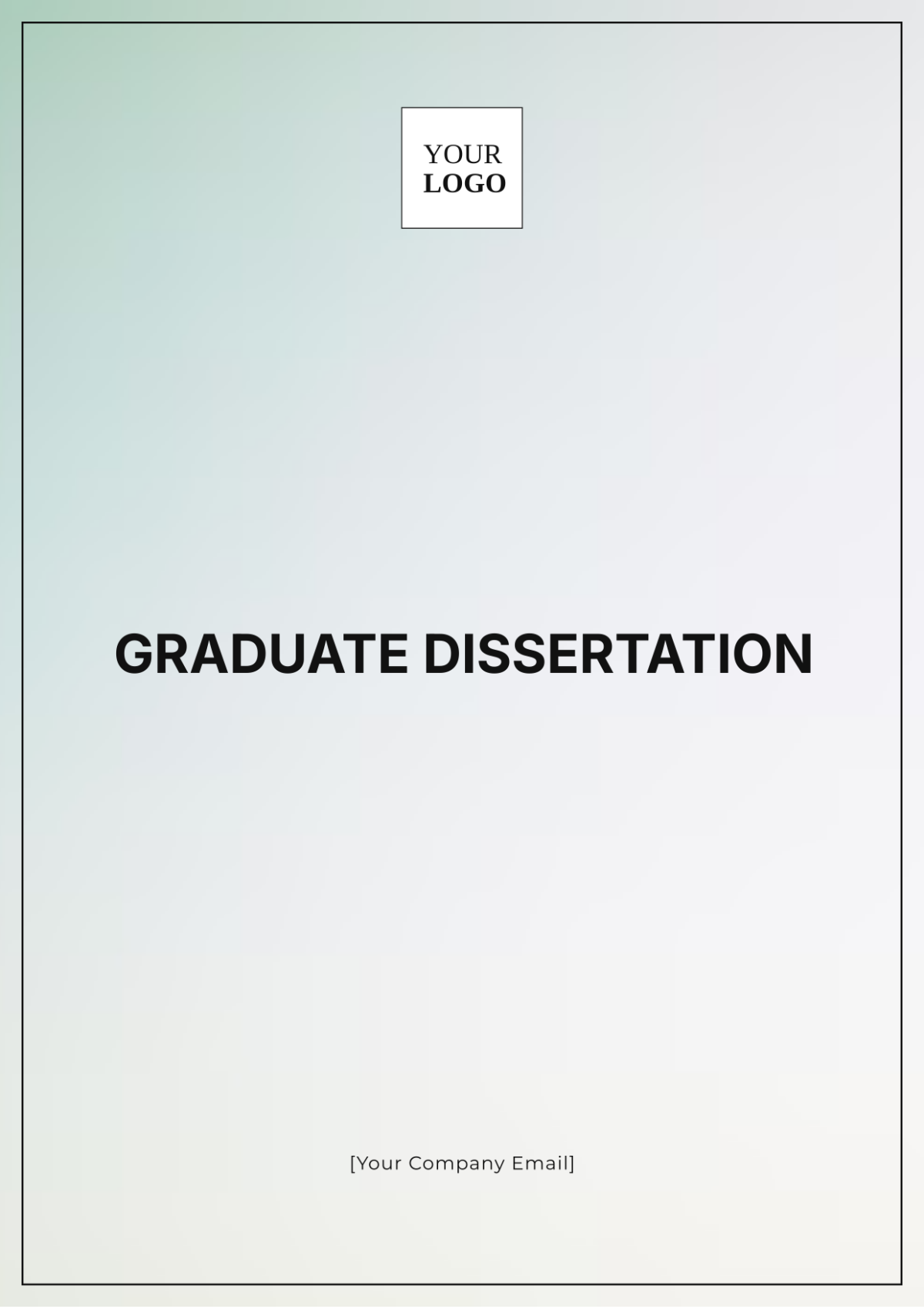 Graduate Dissertation Template - Edit Online & Download