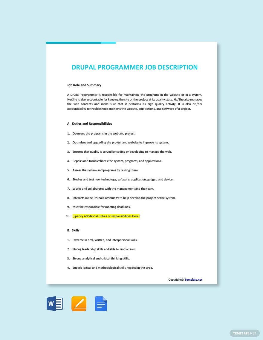 Programmer Templates in Googledocs Templates, Designs, Docs, Free