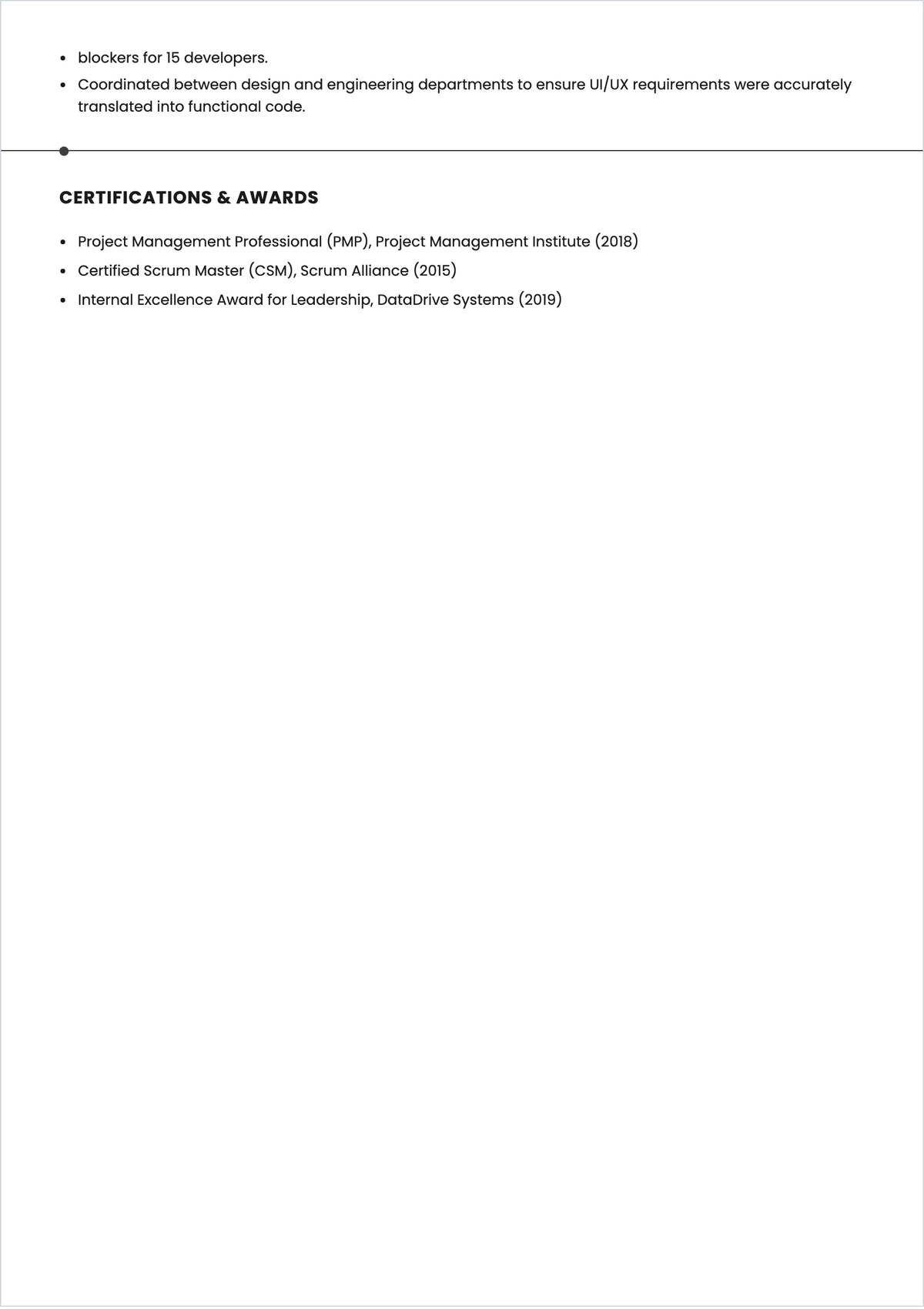 Free Modern ATS CV Template, AI CV Builder