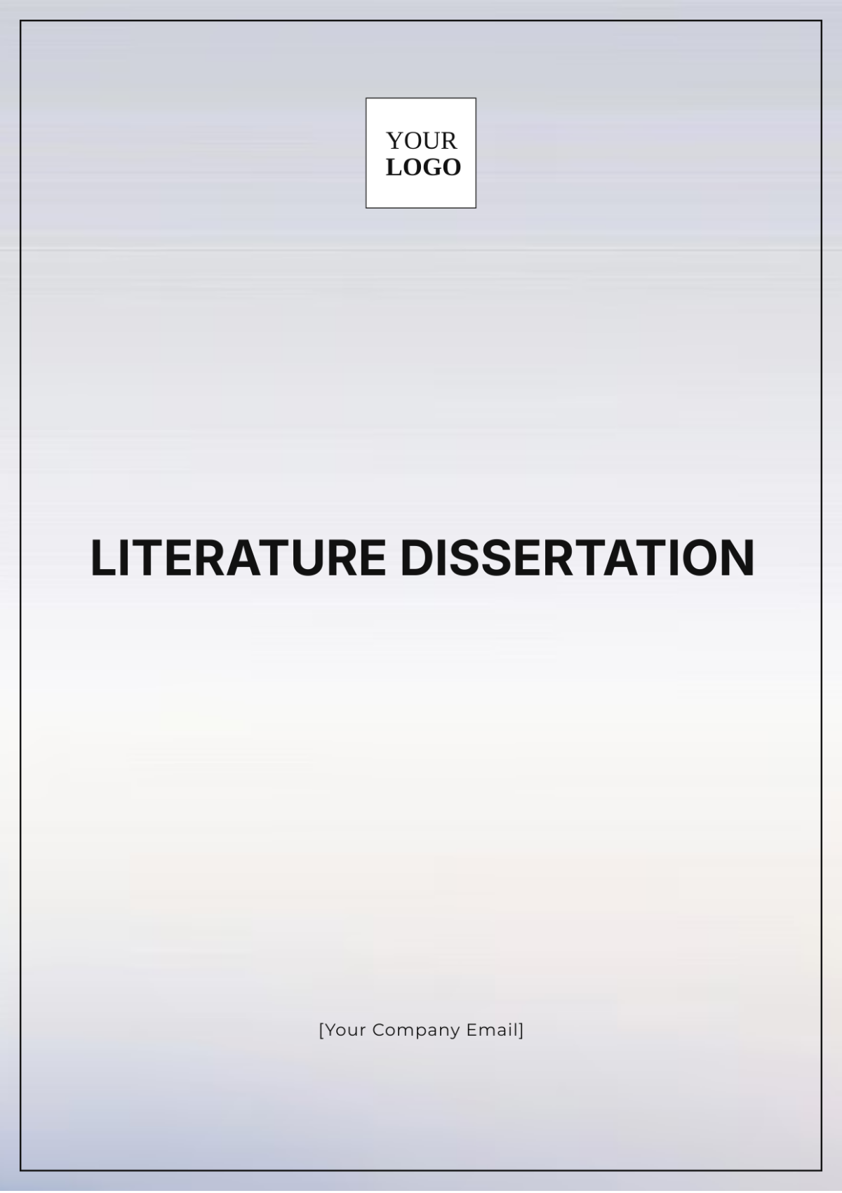 Literature Dissertation Template - Edit Online & Download