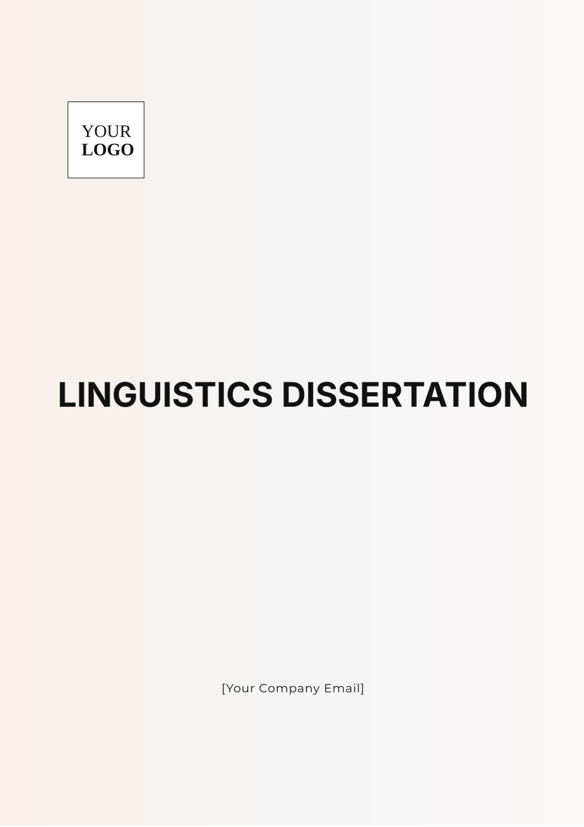 Linguistics Dissertation Template - Edit Online & Download