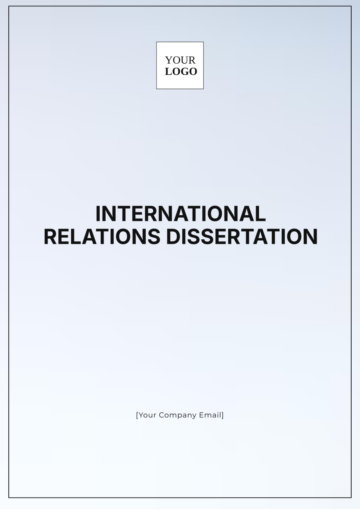 International Relations Dissertation Template - Edit Online & Download