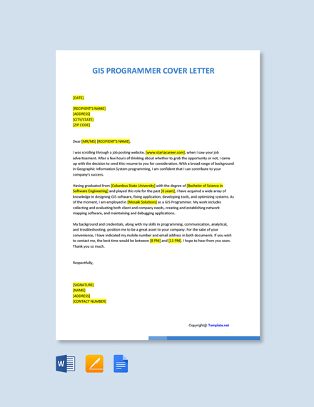 Python Programmer Cover Letter Template - Google Docs, Word | Template.net