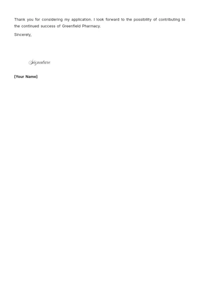 Free Letter of Interest for Pharmacy Position Template to Edit Online