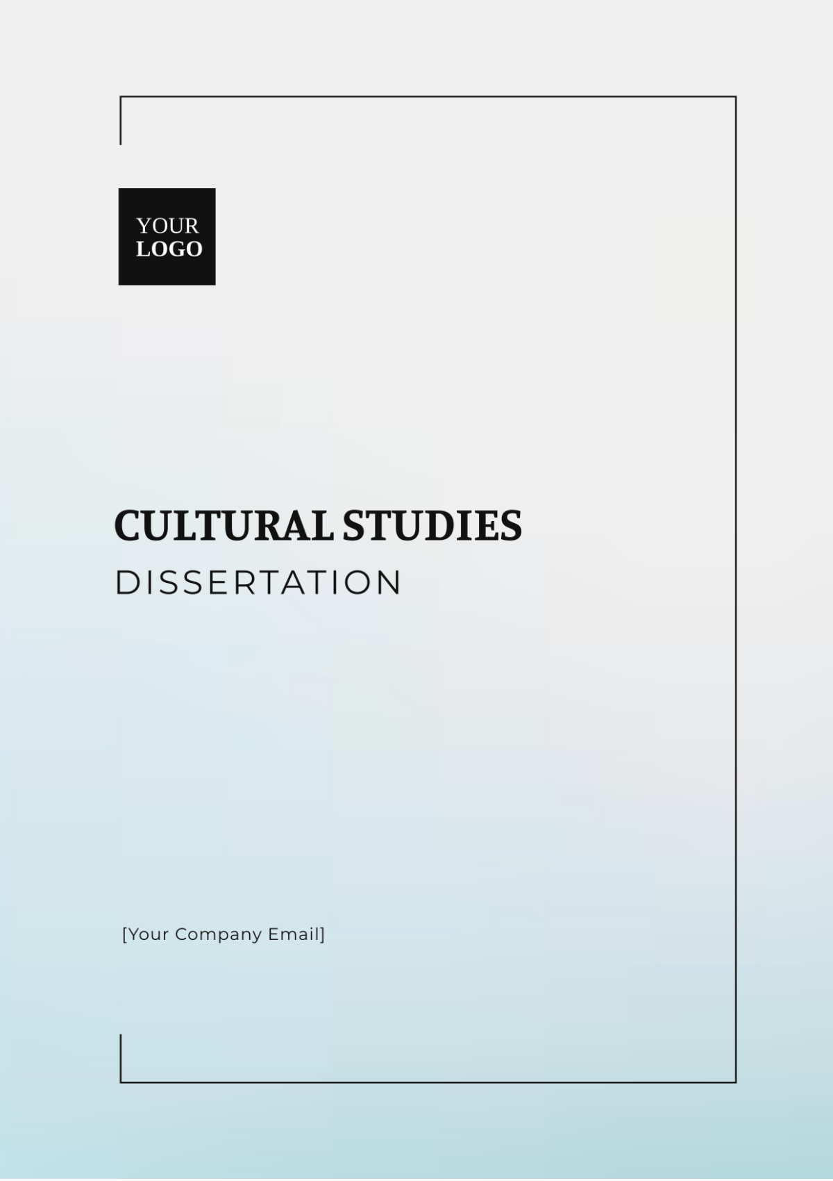 Cultural Studies Dissertation Template - Edit Online & Download