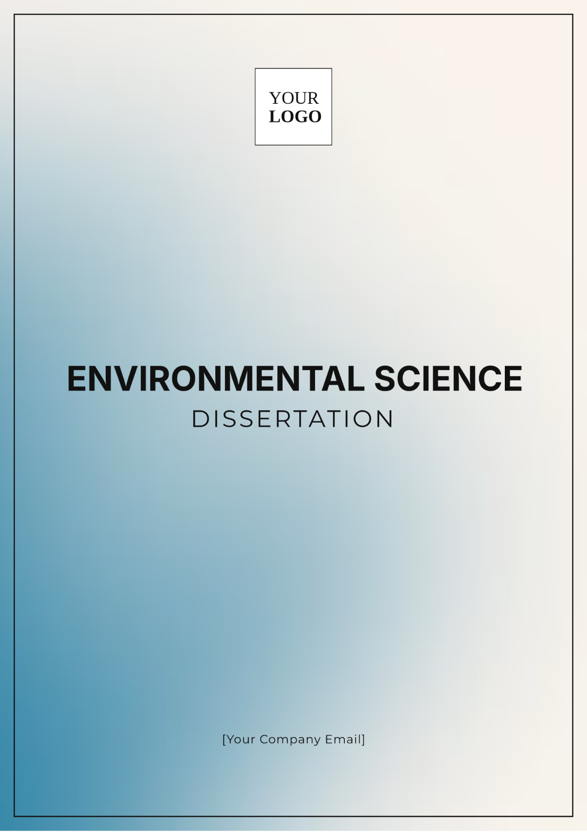 Environmental Science Dissertation Template - Edit Online & Download