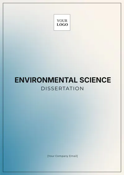 Free Environmental Science Dissertation Template to Edit Online