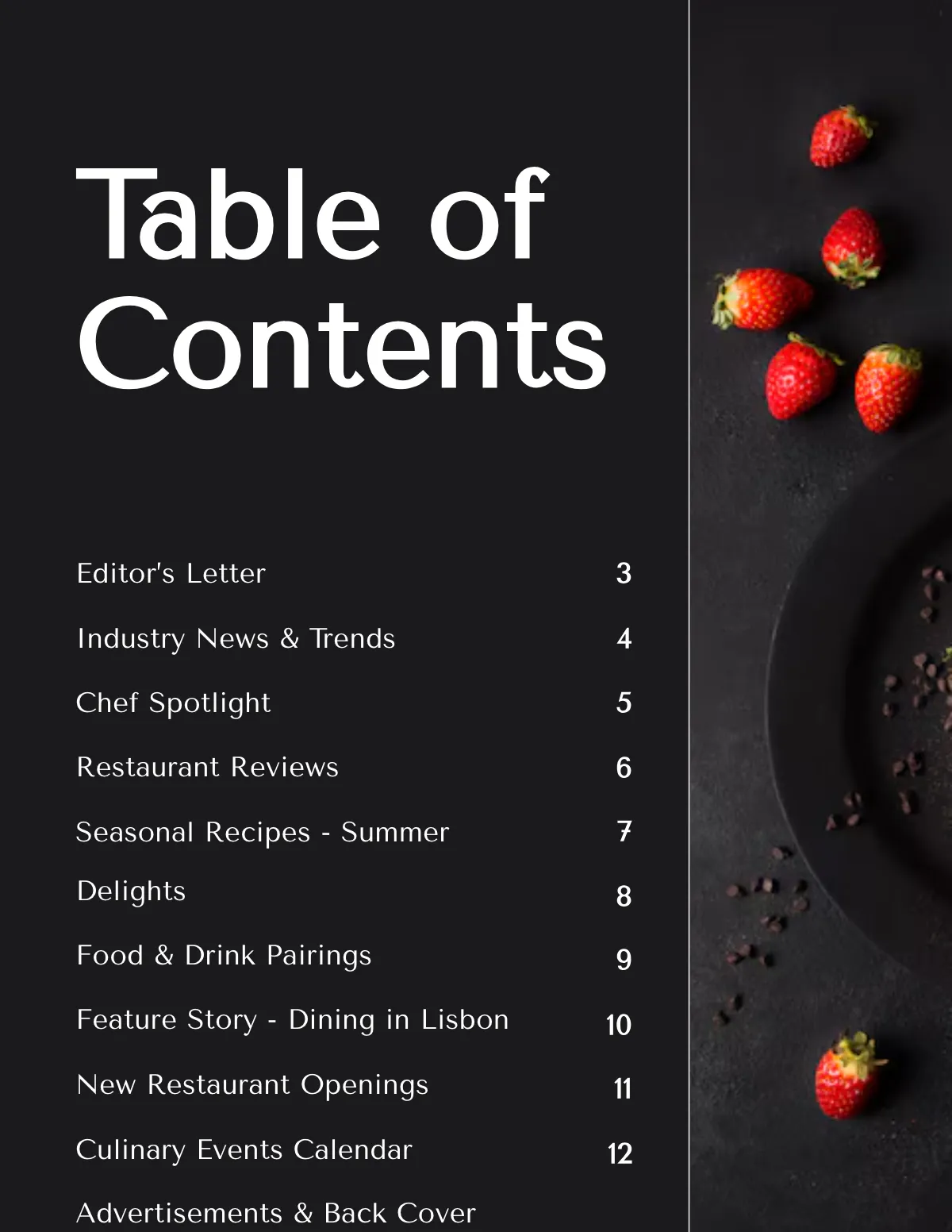 Free Professional Restaurant Magazine Template to Edit Online