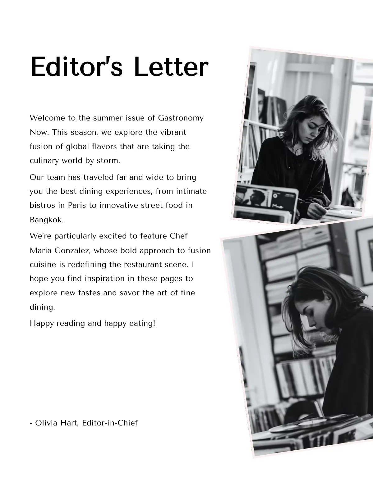 Free Professional Restaurant Magazine Template to Edit Online