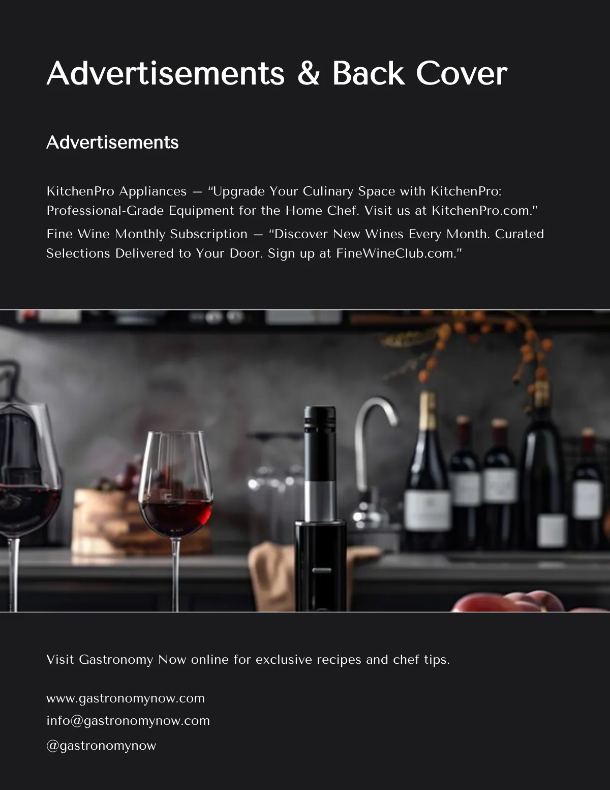 Free Professional Restaurant Magazine Template to Edit Online