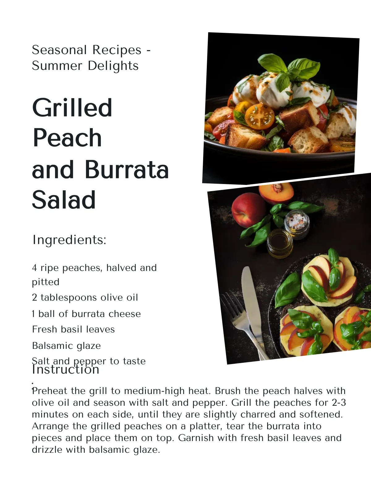 Free Professional Restaurant Magazine Template to Edit Online