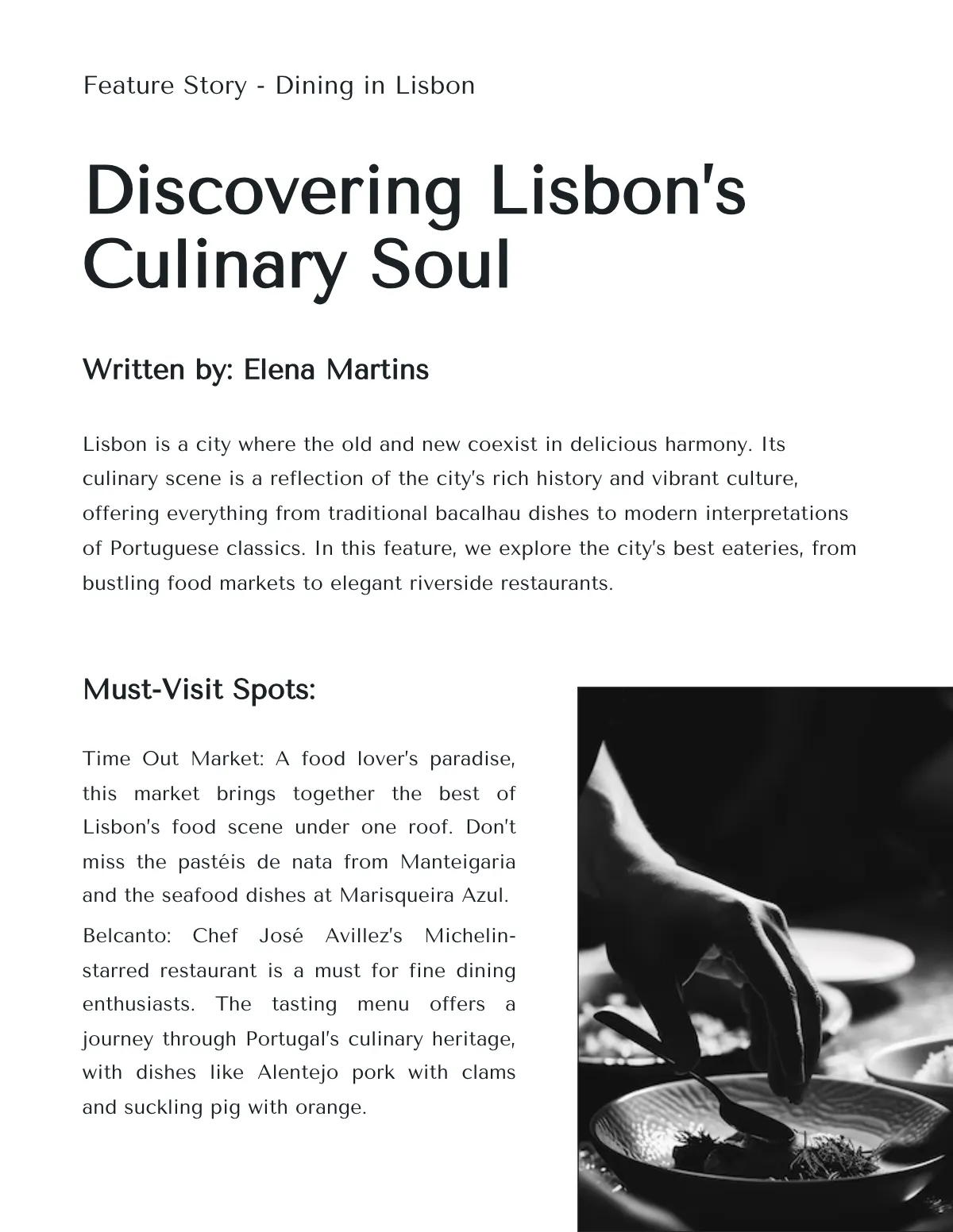 Free Professional Restaurant Magazine Template to Edit Online