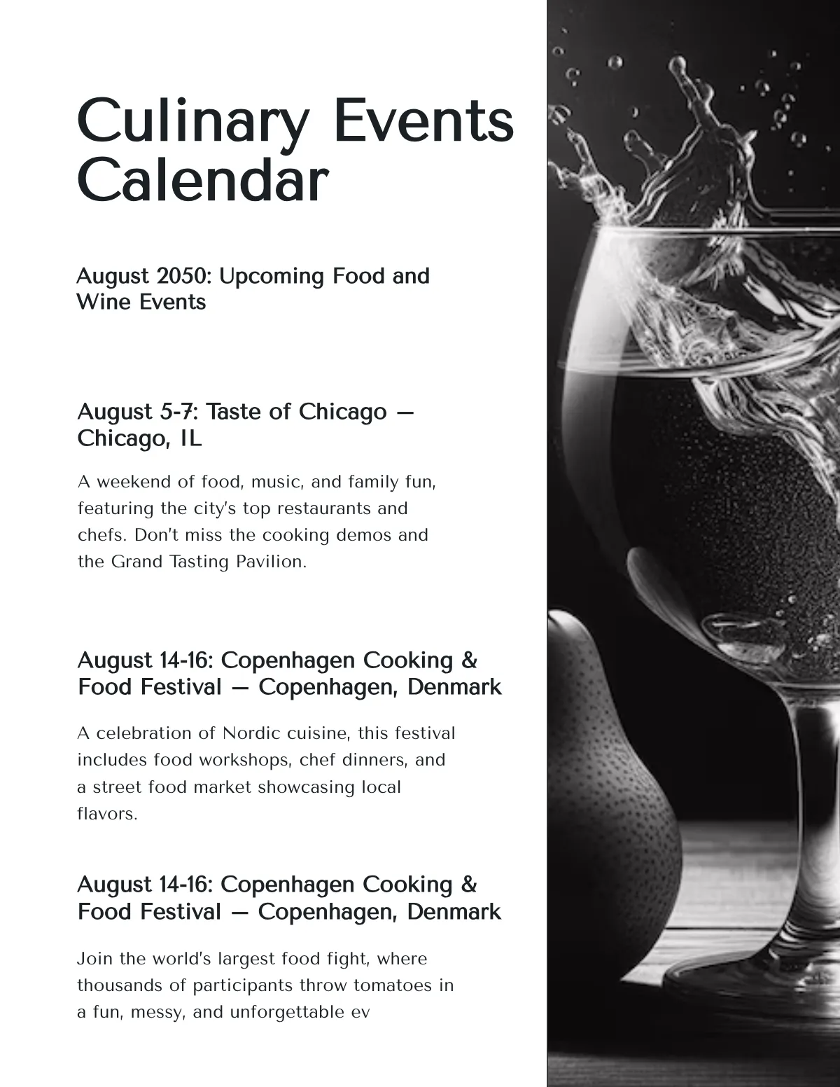 Free Professional Restaurant Magazine Template to Edit Online