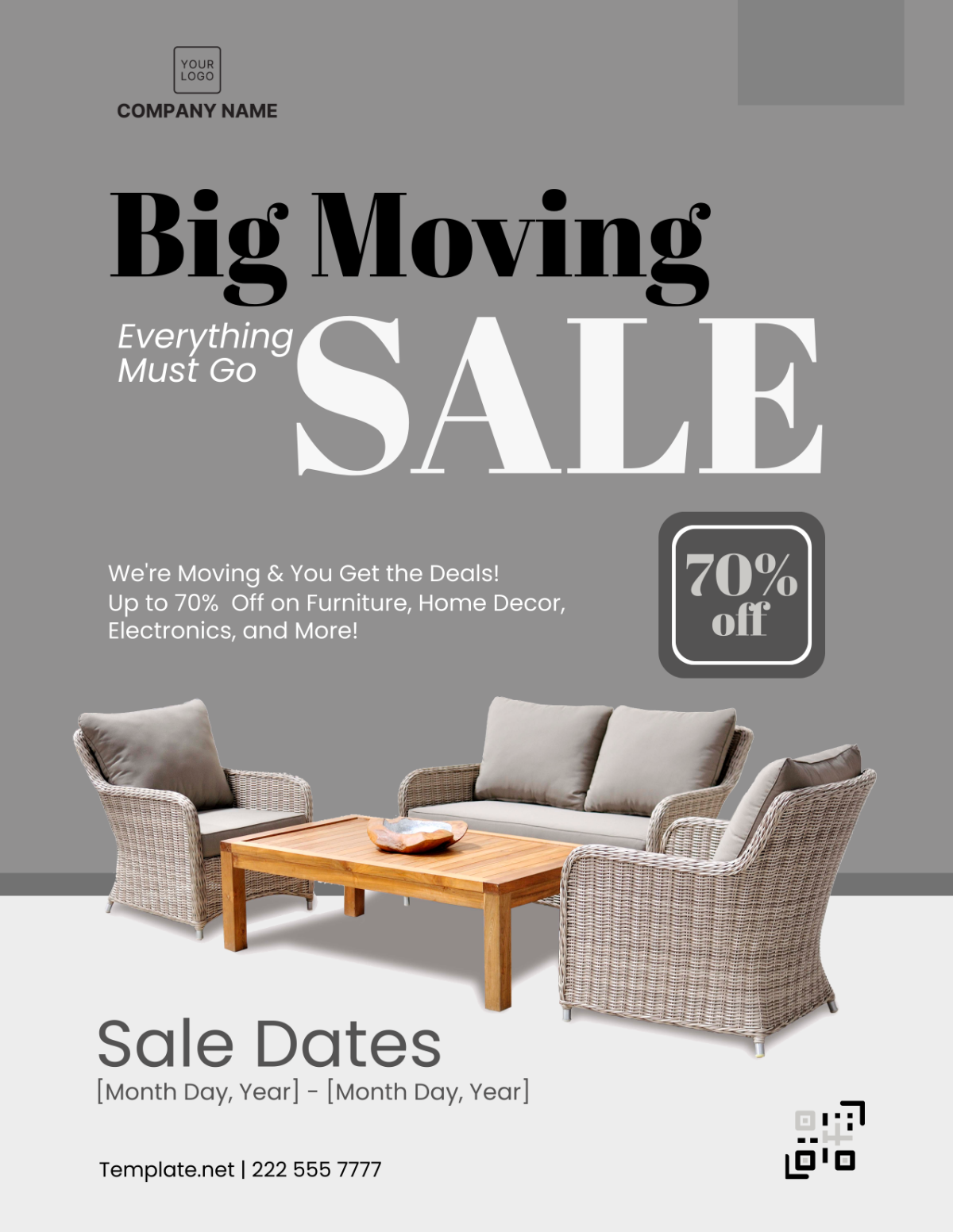 Moving Sale Flyer Template - Edit Online & Download