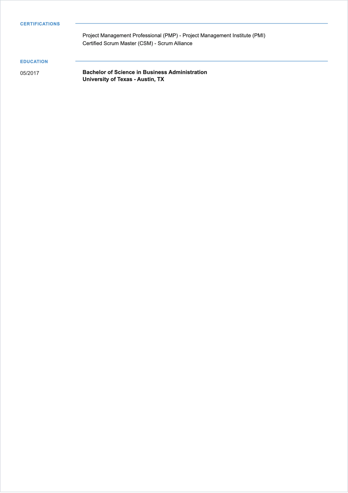 Free Editable ATS CV Template, AI CV Builder