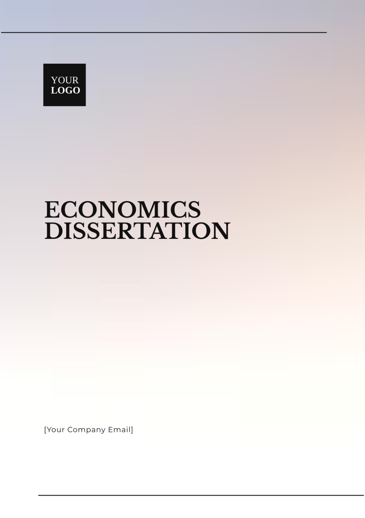 Economics Dissertation Template - Edit Online & Download