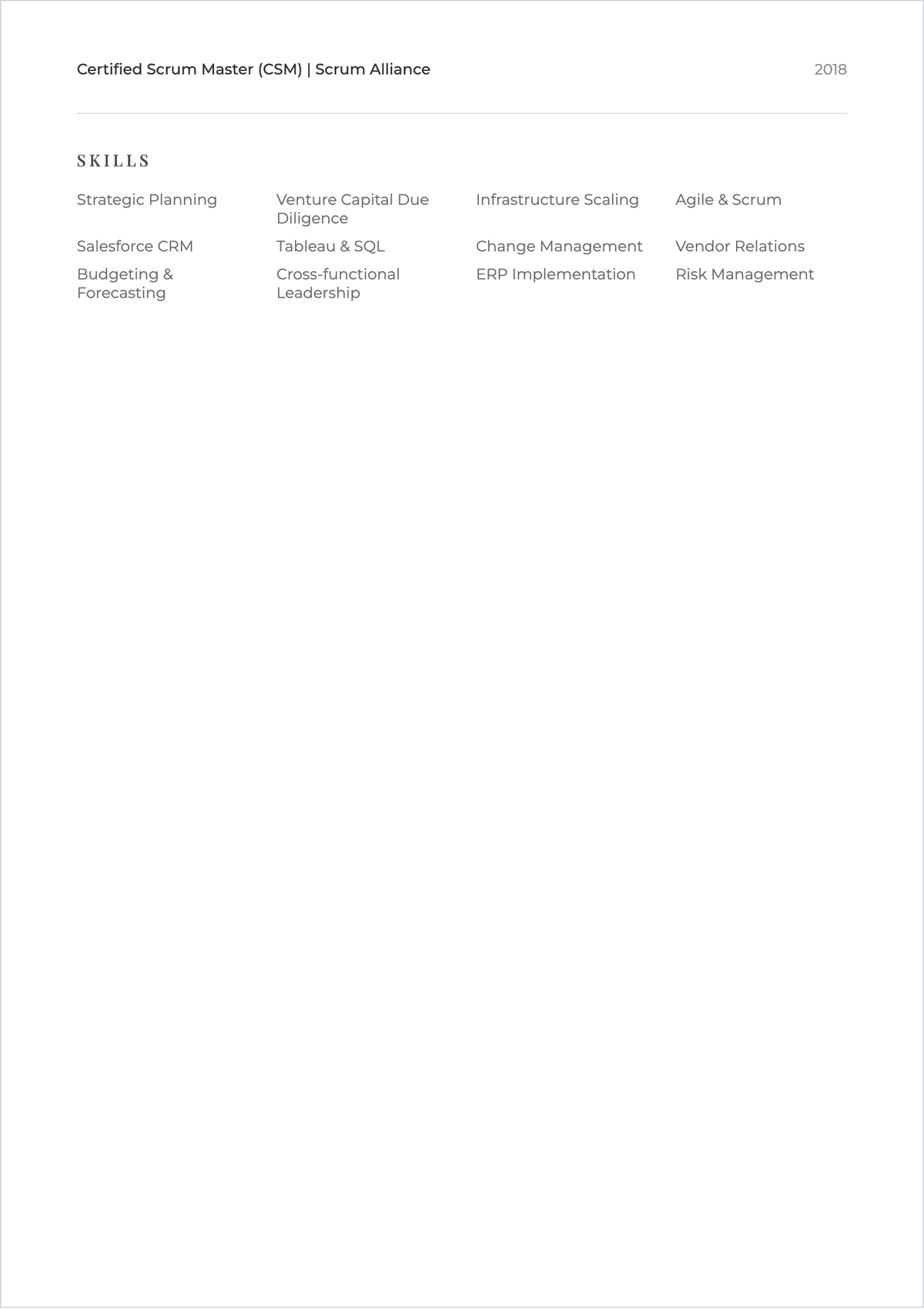 Free Startup ATS Resume Template, AI Resume Builder