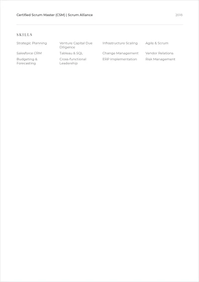 Free Startup ATS Resume Template, AI Resume Builder
