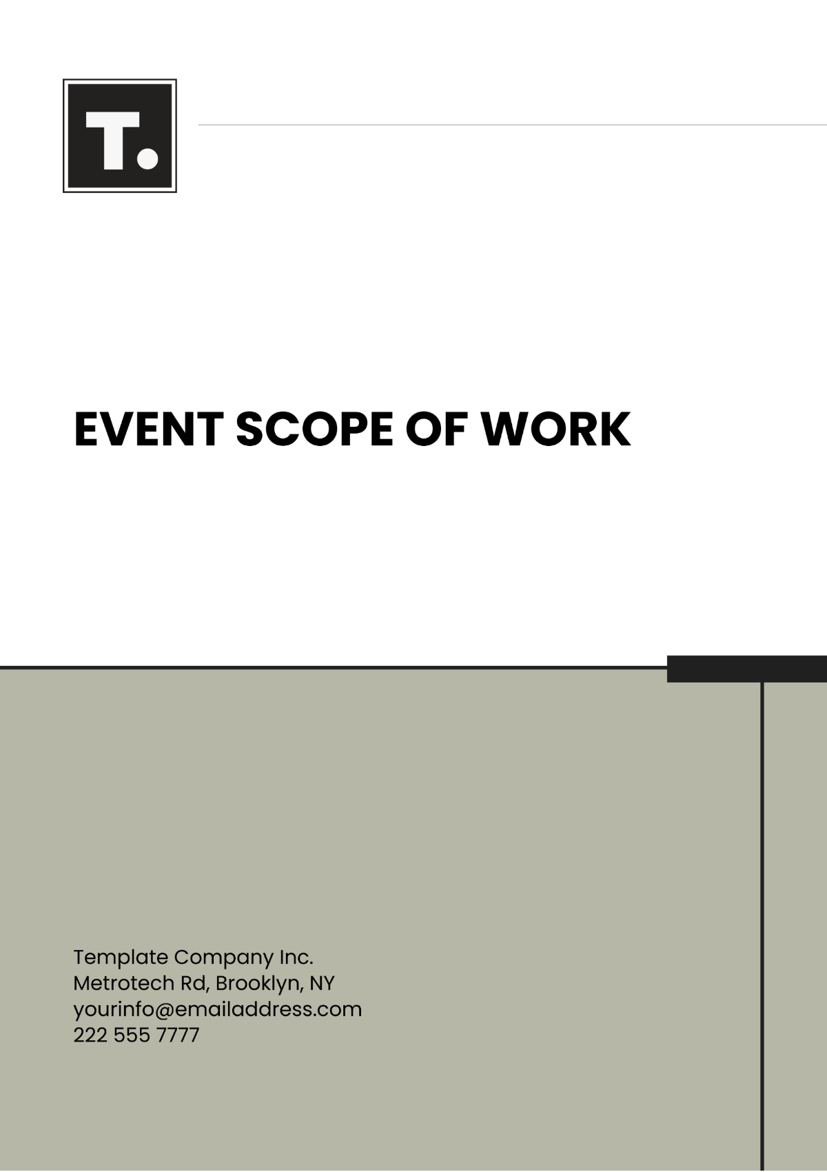 Aesthetic Event Scope of Work Template