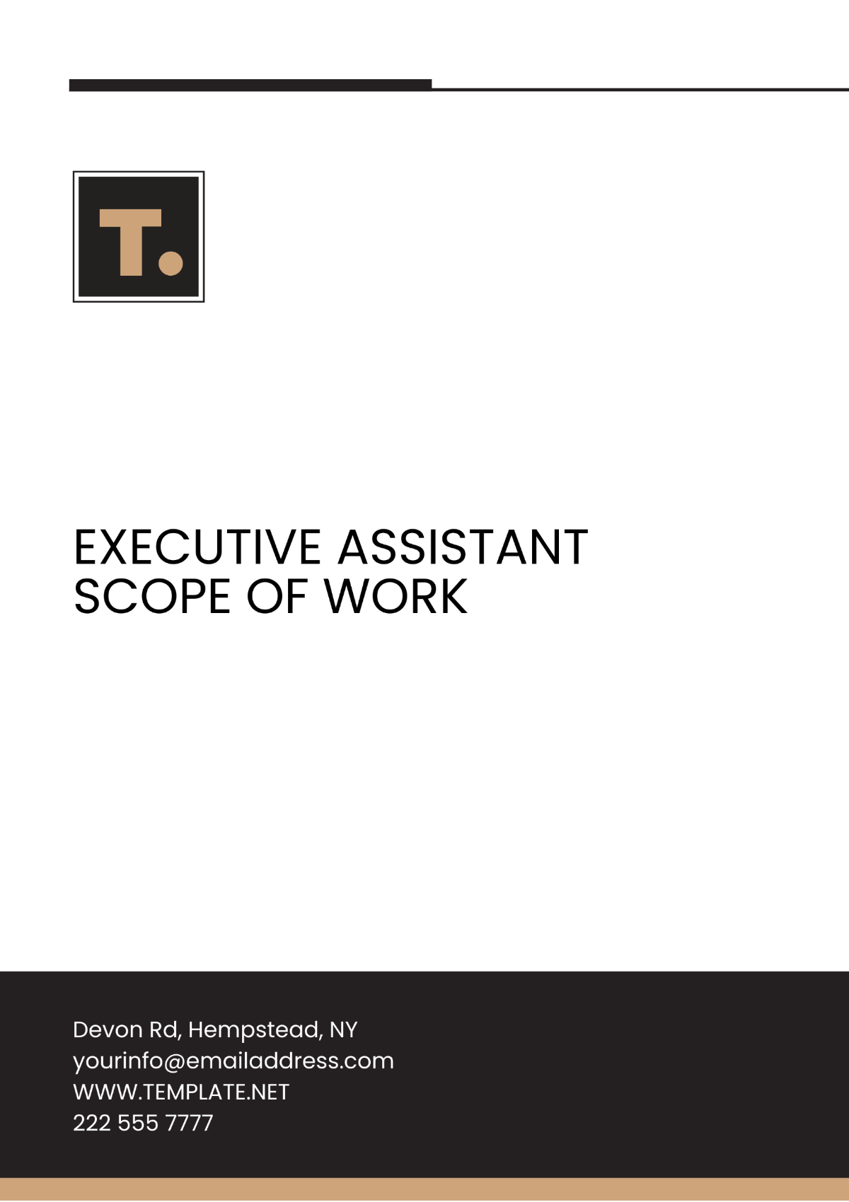 Executive Assistant Scope of Work Template