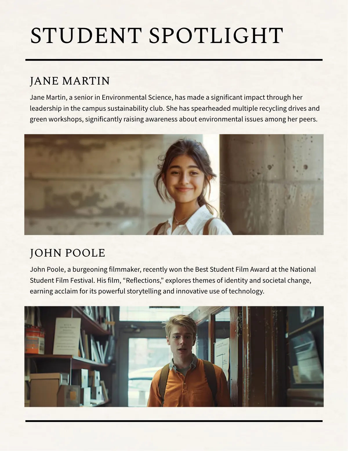 Free Digital College Magazine Template to Edit Online