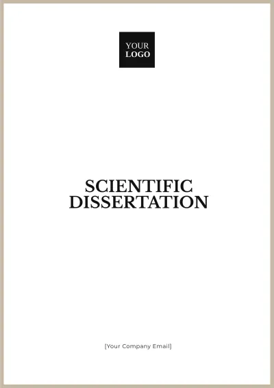Free Scientific Dissertation Template to Edit Online