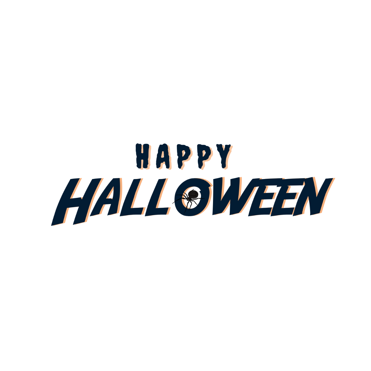 Free Simple Happy Halloween Text Template