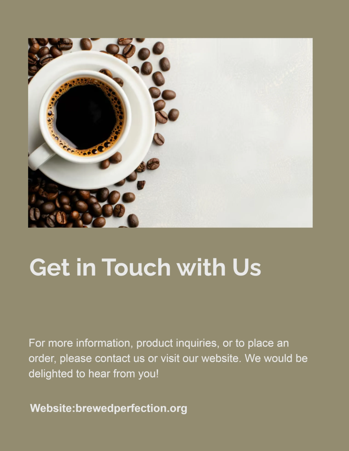 Free Modern Coffee Catalog Template to Edit Online