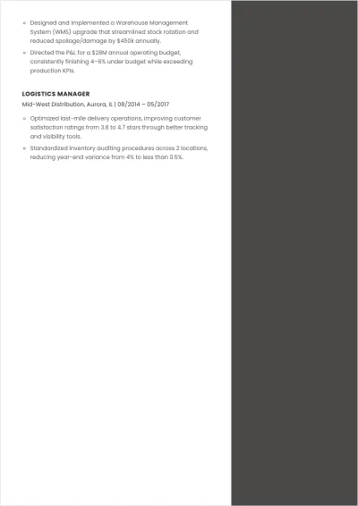 Free Work Experience ATS CV Template, AI CV Builder