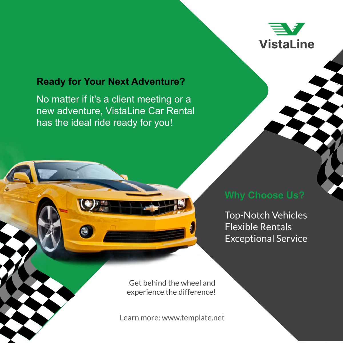 Car Rental Linkedin Ad Template - Edit Online & Download