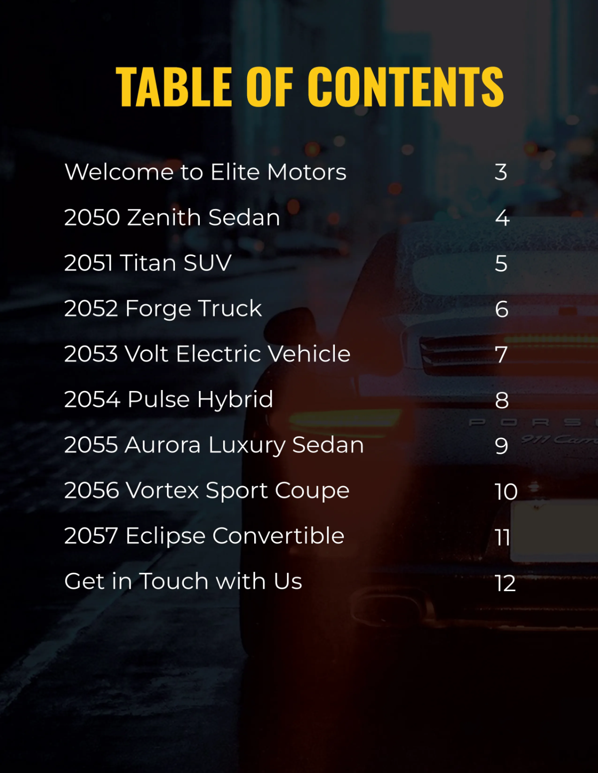 Free Professional Car Dealership Catalog Template to Edit Online