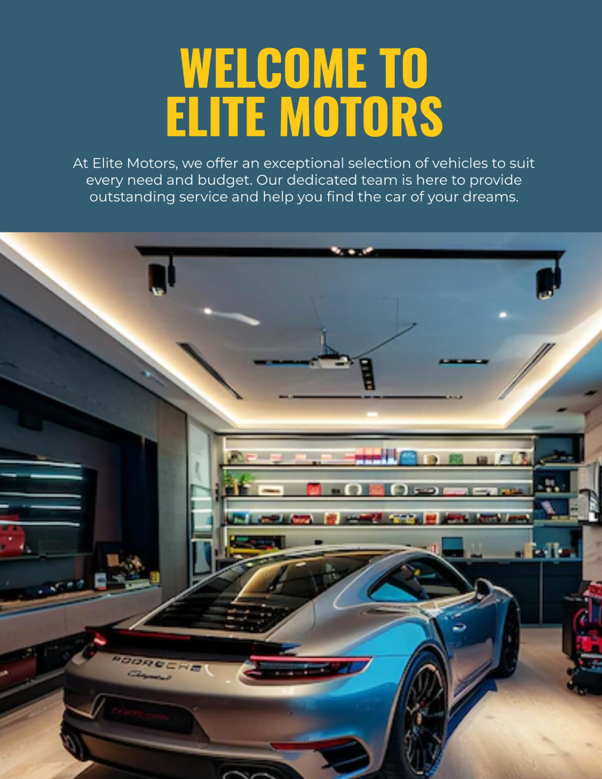 Free Professional Car Dealership Catalog Template to Edit Online