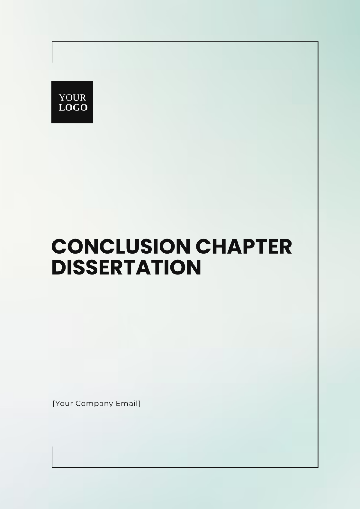 Conclusion Chapter Dissertation Template - Edit Online & Download