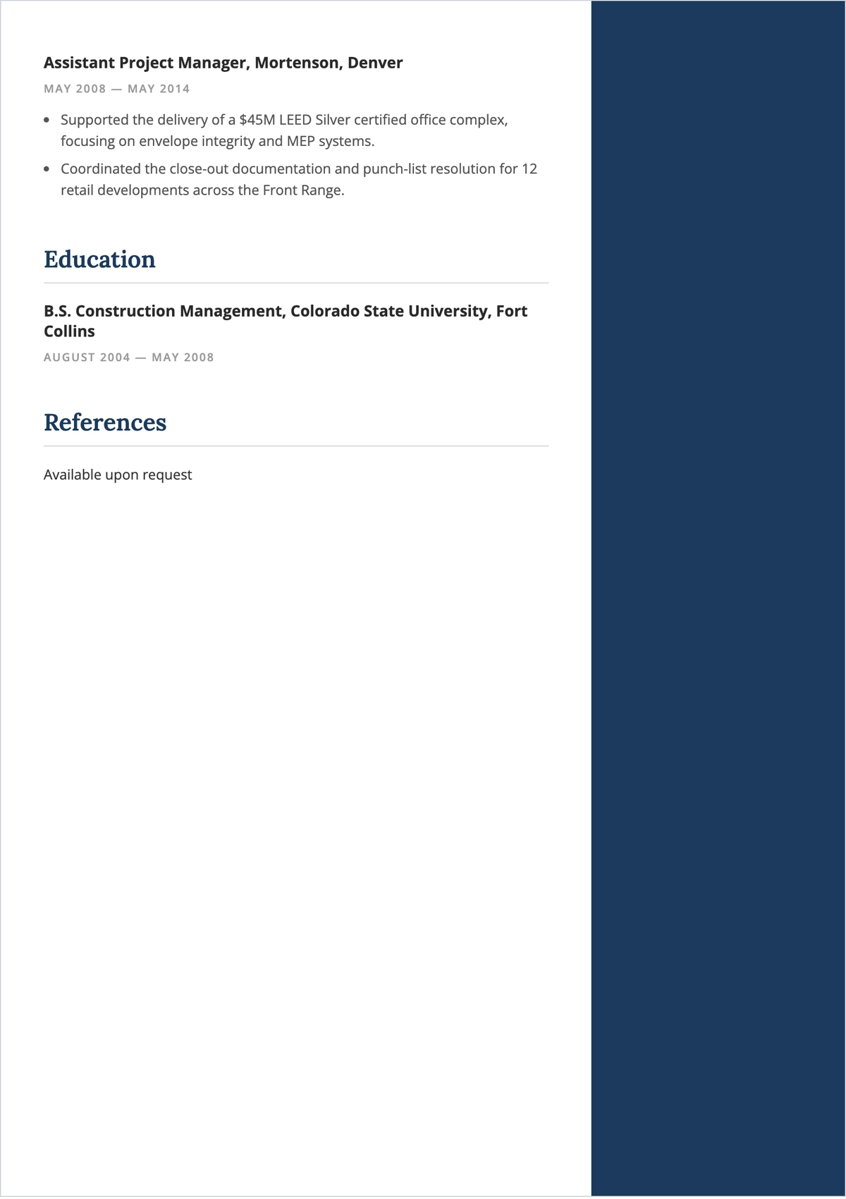 Free Best ATS CV Template, AI CV Builder
