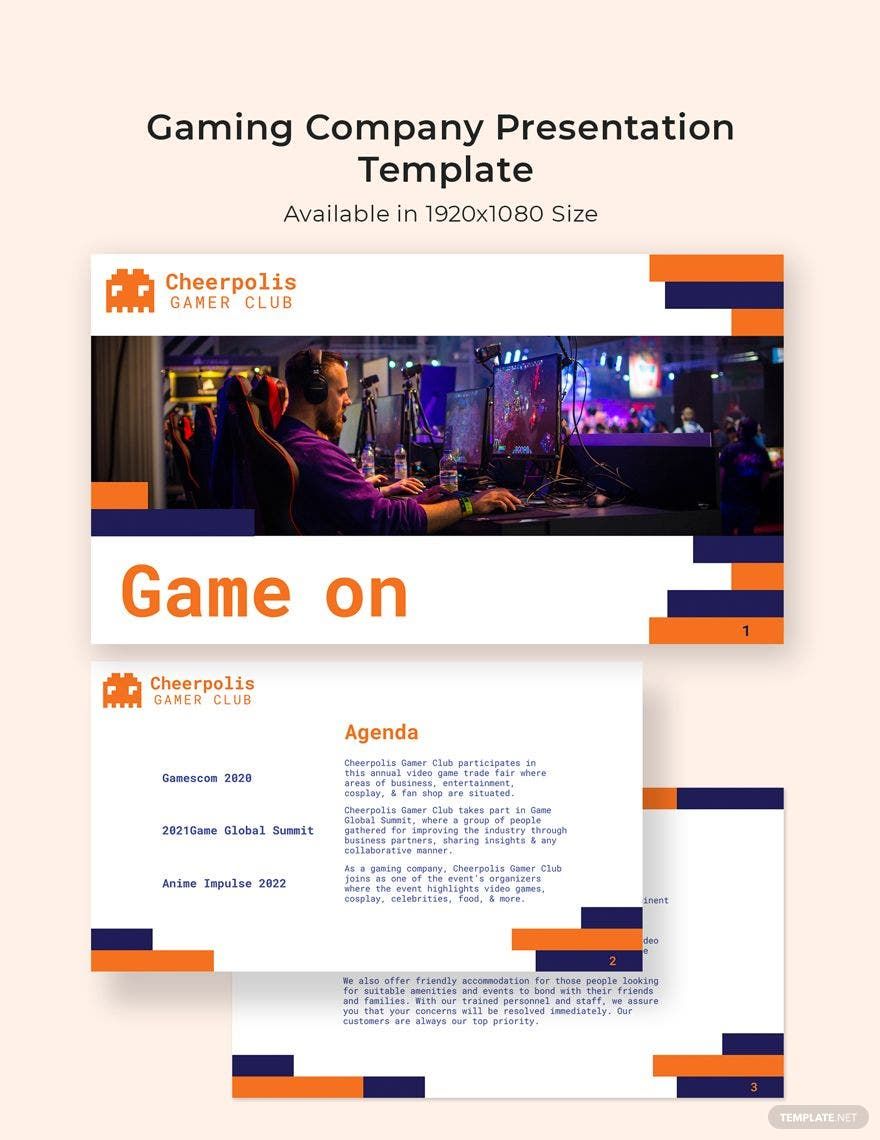 Gaming Company Presentation Template