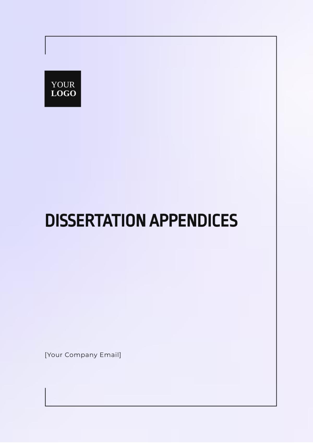 Dissertation Appendices Template - Edit Online & Download