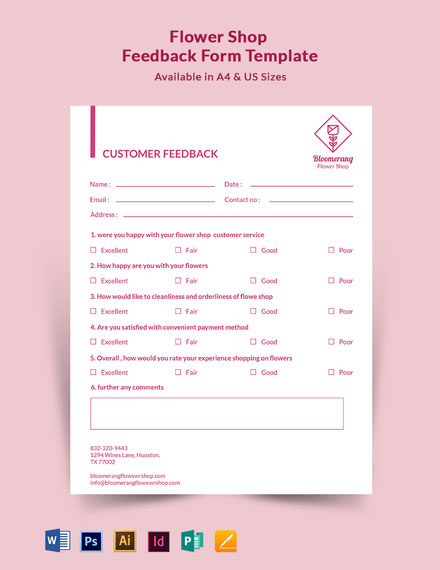 FREE Customer Feedback Form Word - Template Download | Template.net