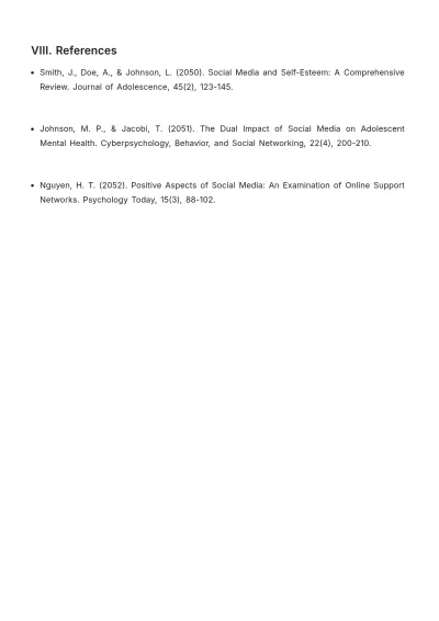 Free Psychology Dissertation Template to Edit Online