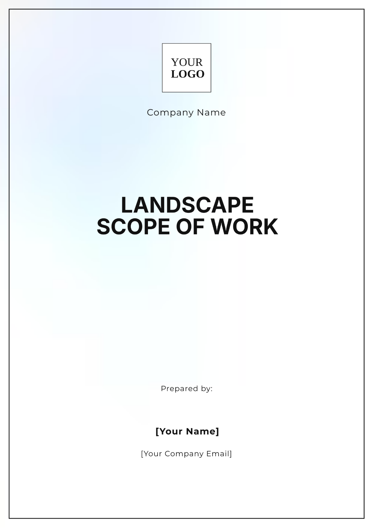 Landscape Scope of Work Template - Edit Online & Download