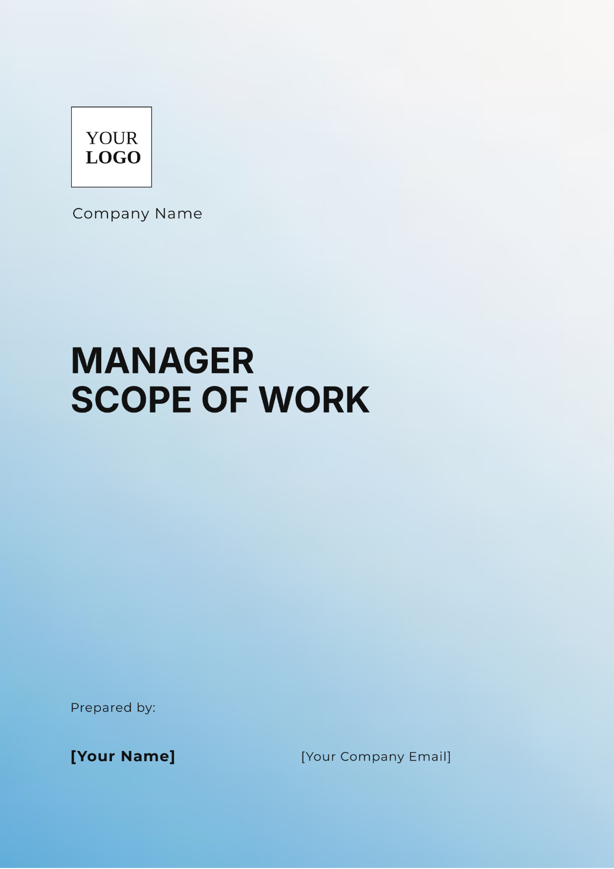 Manager Scope of Work Template - Edit Online & Download